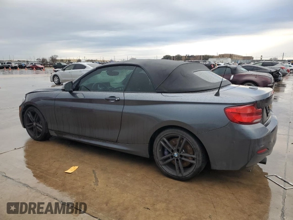 2018 BMW 2 Series M240i with VIN WBA2N1C54JVC28823, listed as a Copart auction lot 89012725 with 81,576 mi miles and Salvage Title. Bid and sale history available at carsss.com. Image 2.