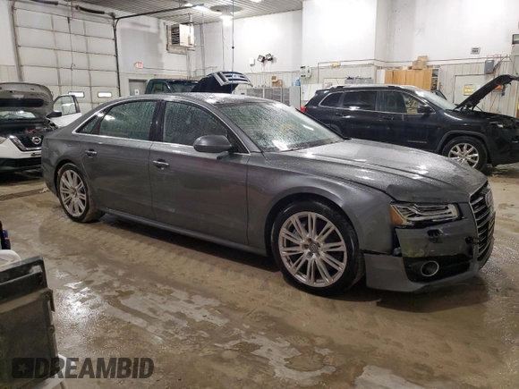 2016 Audi A8 L 4.0T Sport with VIN WAU43AFD2GN007020, listed as a Copart auction lot 43121745 with 51,862 mi miles and Clean Title. Bid and sale history available at carsss.com. Image 4.