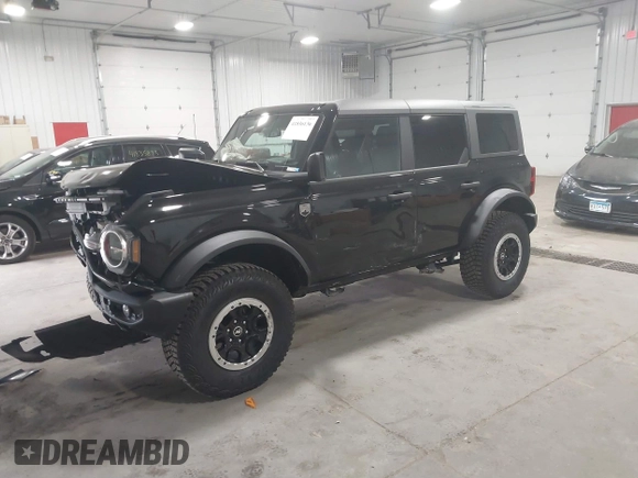 2024 Ford Bronco Big Bend with VIN 1FMDE7BH2RLA67771, listed as a IAAI auction lot 41836136 with 5,496 mi miles and . Bid and sale history available at DreamBid. Image 2.