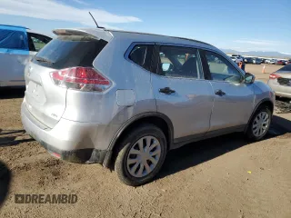 2016 Nissan Rogue SV with VIN KNMAT2MV4GP701543, listed as a Copart auction lot 52184365 with 159,065 mi miles and Salvage Title. Bid and sale history available at carsss.com. Image 3.