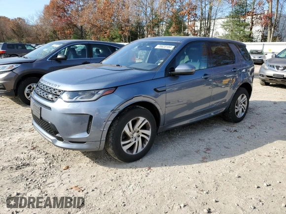 2020 Land Rover Discovery Sport S R-Dynamic with VIN SALCT2FX7LH839825, listed as a Copart auction lot 78620184 with 54,087 mi miles and Salvage Title. Bid and sale history available at carsss.com. Image 1.