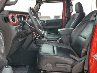2019 Jeep Wrangler Unlimited Rubicon with VIN 1C4HJXFG4KW581967, listed as a Copart auction lot 53712235 with 37,474 mi miles and Salvage title. Bid and sale history available at DreamBid. Image 7.