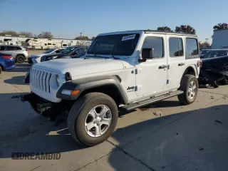 2022 Jeep Wrangler Unlimited Sport S with VIN 1C4HJXDN1NW150976, listed as a Copart auction lot 82924444 with 41,765 mi miles and Salvage Title. Bid and sale history available at carsss.com. Image 1.