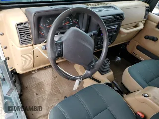 2002 Jeep Wrangler Sahara with VIN 1J4FA59S22P712913, listed as a Copart auction lot 43350115 with 86,320 mi miles and Salvage Title. Bid and sale history available at carsss.com. Image 8.