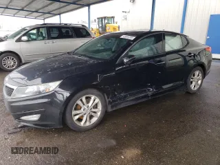 2013 Kia Optima EX with VIN 5XXGN4A74DG104062, listed as a Copart auction lot 43855255 with 155,452 mi miles and Salvage Title. Bid and sale history available at carsss.com. Image 1.