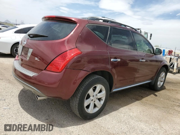 2007 Nissan Murano S z VIN JN8AZ08T67W507215, wystawiony jako Copart lot #56921305 z przebiegiem 101 726 mil mil oraz Czysty tytuł • Clean title. Historia ofert i sprzedaży dostępna na DreamBid. Obrazek 3.