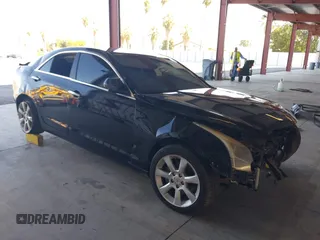 2014 Cadillac ATS Standard RWD with VIN 1G6AA5RX3E0159300, listed as a IAAI auction lot 40271449 with 124,125 mi miles. Bid and sale history available at carsss.com. Image 1.