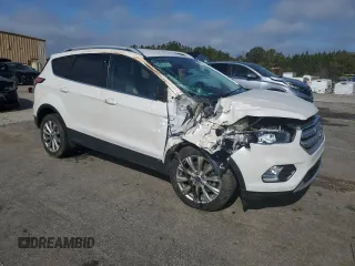 2018 Ford Escape Titanium with VIN 1FMCU0J9XJUA07221, listed as a Copart auction lot 43758165 with 68,805 mi miles and Salvage title. Bid and sale history available at DreamBid. Image 4.