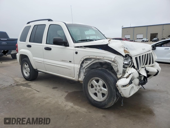 2003 Jeep Liberty Limited with VIN 1J4GK58K83W504657, listed as a Copart auction lot 43963775 with 123,449 mi miles and Salvage Title. Bid and sale history available at carsss.com. Image 4.