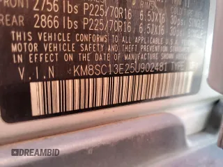 2005 Hyundai Santa Fe GLS z VIN KM8SC13E25U902481, wystawiony jako Copart lot #47892035 z przebiegiem 67 558 mil mil oraz Nie do naprawy • Non repairable. Historia ofert i sprzedaży dostępna na DreamBid. Obrazek 13.