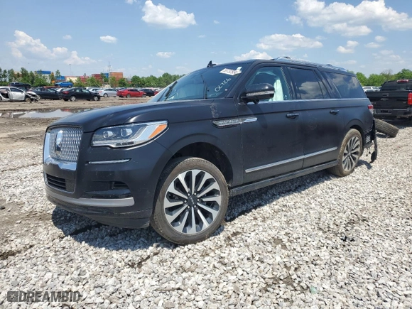 2023 Lincoln Navigator L Reserve with VIN 5LMJJ3LG7PEL02726, listed as a Copart auction lot 55732934 with 0 mi miles and Salvage Title. Bid and sale history available at carsss.com. Image 1.