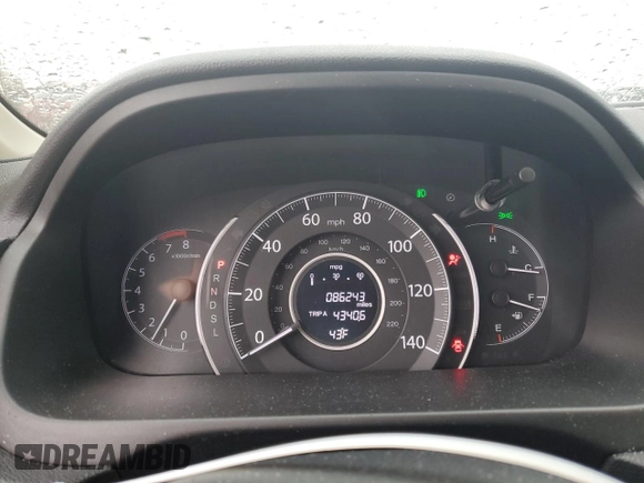2015 Honda CR-V EX-L with VIN 5J6RM4H71FL020781, listed as a Copart auction lot 49525715 with 86,243 mi miles and Salvage Title. Bid and sale history available at carsss.com. Image 9.