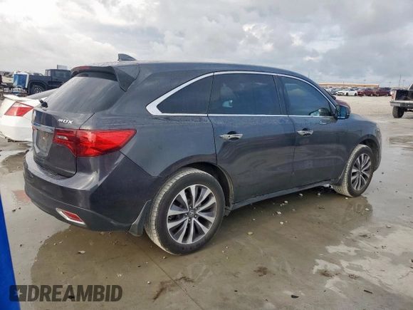 2015 Acura MDX Technology with VIN 5FRYD3H43FB011602, listed as a Copart auction lot 64267505 with 94,622 mi miles and Salvage title. Bid and sale history available at DreamBid. Image 3.