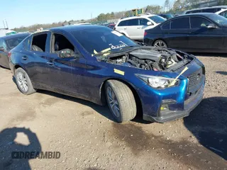 2018 Infiniti Q50 RED SPORT 400 with VIN JN1FV7AR9JM481641, listed as a IAAI auction lot 42040600 with 40,840 mi miles. Bid and sale history available at carsss.com. Image 1.