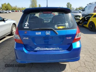 2008 Honda Fit Sport with VIN JHMGD38608S074109, listed as a Copart auction lot 53583795 with 0 mi miles and Salvage Title. Bid and sale history available at carsss.com. Image 6.
