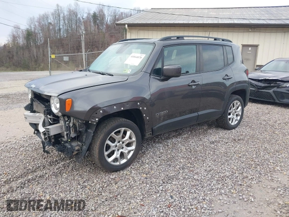 2018 Jeep Renegade Latitude with VIN ZACCJBBBXJPH41286, listed as a IAAI auction lot 41844070 with 161,251 mi miles and . Bid and sale history available at carsss.com. Image 2.
