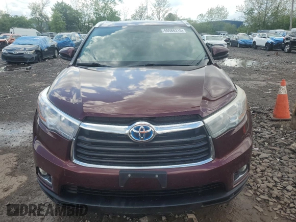 2016 Toyota Highlander Limited with VIN 5TDDCRFH8GS017730, listed as a Copart auction lot 55986315 with 71,593 mi miles and Clean title. Bid and sale history available at DreamBid. Image 5.