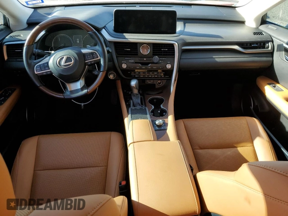 2021 Lexus RX with VIN JTJHZKFA0M2028764, listed as a Copart auction lot 75574134 with 34,988 mi miles and Salvage Title. Bid and sale history available at carsss.com. Image 8.