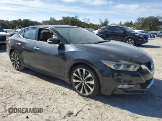 2017 Nissan Maxima S with VIN 1N4AA6AP3HC412977, listed as a Copart auction lot 42873835 with 57,232 mi miles and Salvage Title. Bid and sale history available at DreamBid. Image 4.