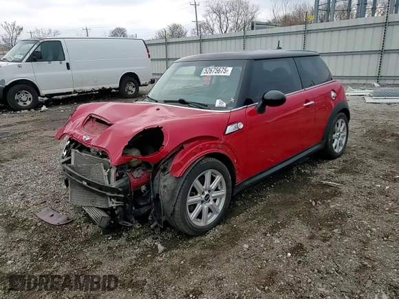 2012 MINI Hardtop S with VIN WMWSV3C59CT385254, listed as a Copart auction lot 52675675 with 76,250 mi miles and Salvage Title. Bid and sale history available at DreamBid. Image 11.