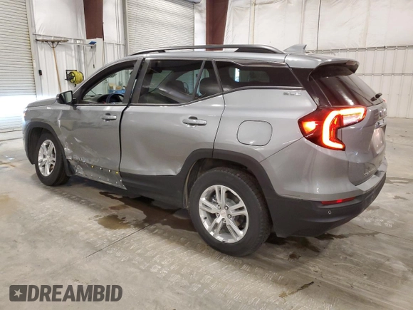 2023 GMC Terrain SLE with VIN 3GKALTEG4PL125913, listed as a Copart auction lot 57597685 with 53,450 mi miles and Salvage title. Bid and sale history available at DreamBid. Image 2.