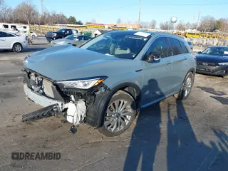 2023 Infiniti QX50 Luxe with VIN 3PCAJ5BA9PF109749, listed as a IAAI auction lot 41480886 with 31,157 mi miles and . Bid and sale history available at DreamBid. Image 17.
