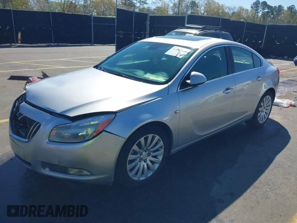 2011 Buick Regal CXL RL2 with VIN W04GP5ECXB1027563, listed as a IAAI auction lot 41890958 with 221,426 mi miles. Bid and sale history available at carsss.com. Image 2.