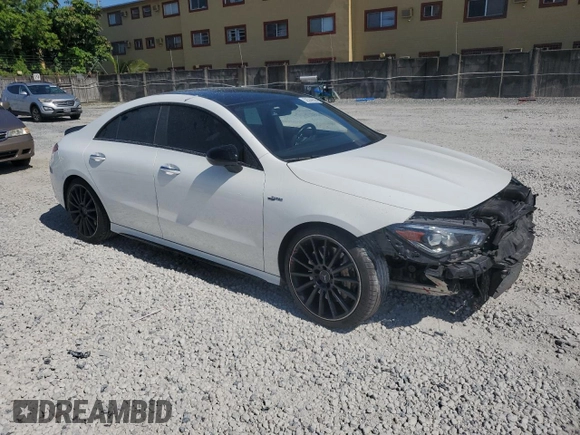 2021 Mercedes-Benz CLA 35 AMG with VIN W1K5J5BB5MN220635, listed as a Copart auction lot 58544855 with 48,776 mi miles and Salvage title. Bid and sale history available at DreamBid. Image 4.