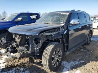 2020 Nissan Armada SL with VIN JN8AY2NCXLX518581, listed as a Copart auction lot 38873594 with 0 mi miles and Salvage Title. Bid and sale history available at carsss.com. Image 1.
