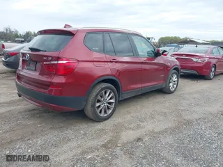 2013 BMW X3 xDrive28i with VIN 5UXWX9C52D0A23322, listed as a IAAI auction lot 42007867 with 96,275 mi miles. Bid and sale history available at carsss.com. Image 4.
