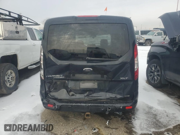 2014 Ford Transit Connect XLT with VIN NM0GE9F76E1162884, listed as a Copart auction lot 76617014 with 166,091 mi miles and Salvage title. Bid and sale history available at DreamBid. Image 6.