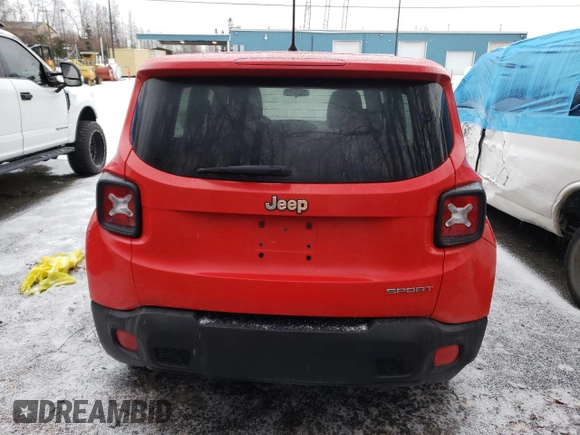 2017 Jeep Renegade Sport with VIN ZACCJAAH2HPE99359, listed as a Copart auction lot 42146125 with 49,872 mi miles and Clean Title. Bid and sale history available at DreamBid. Image 6.