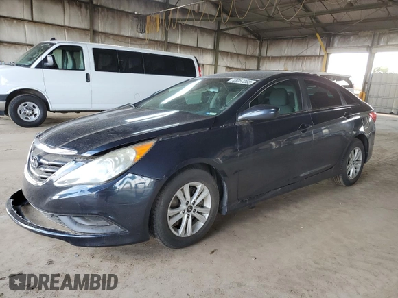 2014 Hyundai Sonata GLS with VIN 5NPEB4AC0EH854822, listed as a Copart auction lot 43057365 with 173,438 mi miles and Salvage Title. Bid and sale history available at carsss.com. Image 1.