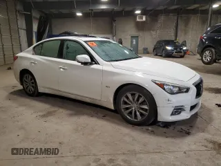 2017 Infiniti Q50 Signature Edition with VIN JN1EV7AP8HM742195, listed as a Copart auction lot 85845844 with 129,570 mi miles and Salvage title. Bid and sale history available at DreamBid. Image 4.