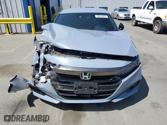 2021 Honda Accord Sport with VIN 1HGCV1F36MA122661, listed as a Copart auction lot 59363855 with 51,445 mi miles and Salvage title. Bid and sale history available at DreamBid. Image 5.