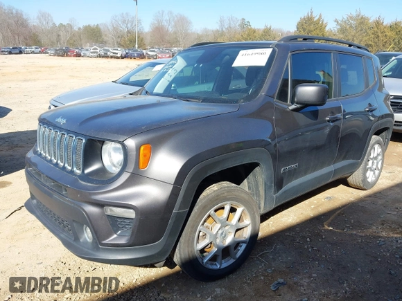 2020 Jeep Renegade Latitude with VIN ZACNJBBB1LPL49421, listed as a IAAI auction lot 41649980 with 84,596 mi miles. Bid and sale history available at carsss.com. Image 2.