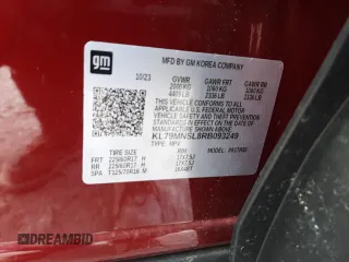 2024 Chevrolet TrailBlazer LS with VIN KL79MNSL8RB093249, listed as a Copart auction lot 84298804 with 8,050 mi miles and Salvage Title. Bid and sale history available at DreamBid. Image 13.