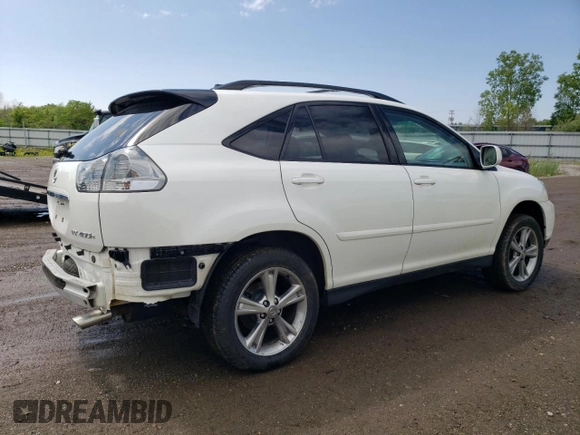 2006 Lexus RX 400h with VIN JTJHW31UX60023361, listed as a Copart auction lot 60489355 with 112,087 mi miles and Salvage title. Bid and sale history available at DreamBid. Image 3.