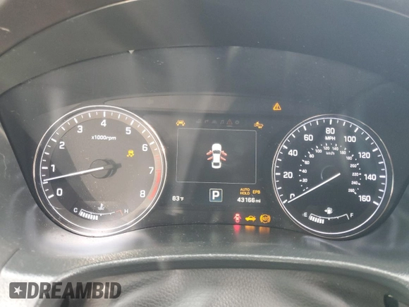 2017 Genesis G80 3.8L with VIN KMHGN4JE9HU167622, listed as a Copart auction lot 77700464 with 43,166 mi miles and Salvage Title. Bid and sale history available at DreamBid. Image 9.