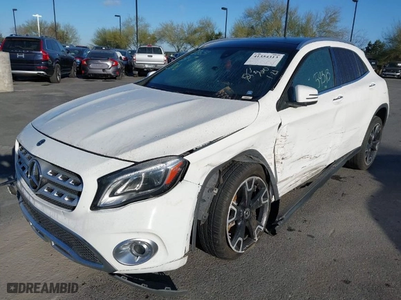2019 Mercedes-Benz GLA with VIN WDCTG4EB4KU017657, listed as a IAAI auction lot 41354313 with 68,006 mi miles. Bid and sale history available at carsss.com. Image 2.