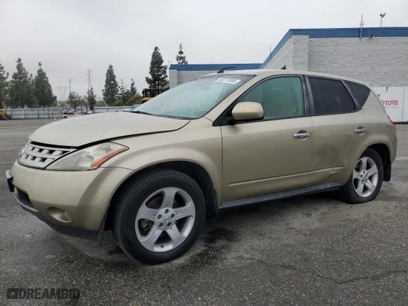 2005 Nissan Murano SE with VIN JN8AZ08T35W327638, listed as a Copart auction lot 50277855 with 238,217 mi miles and Salvage Title. Bid and sale history available at carsss.com. Image 1.