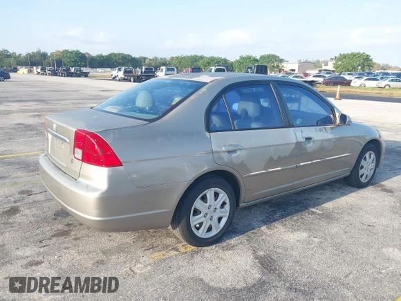 2003 Honda Civic EX with VIN 2HGES26703H605041, listed as a IAAI auction lot 41973846 with 210,042 mi miles. Bid and sale history available at carsss.com. Image 4.