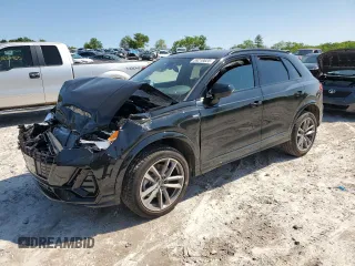 2025 Audi Q3 S line Premium with VIN WA1DECF37S1024860, listed as a Copart auction lot 59210025 with 3,841 mi miles and Salvage title. Bid and sale history available at DreamBid. Image 1.