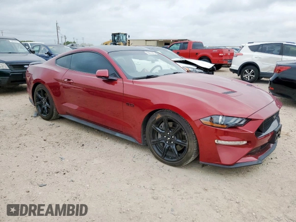 2019 Ford Mustang GT with VIN 1FA6P8CF5K5118450, listed as a Copart auction lot 58513015 with 29,354 mi miles and Salvage title. Bid and sale history available at DreamBid. Image 4.