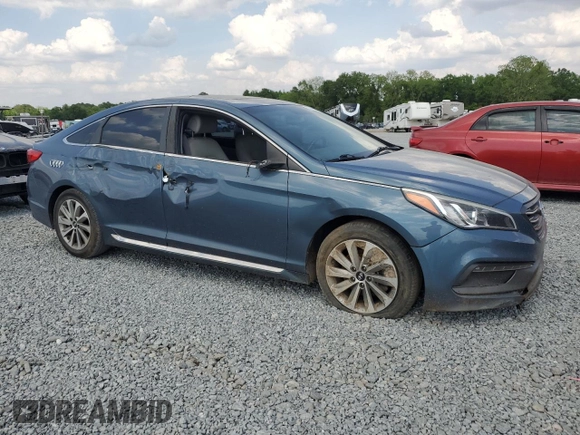 2016 Hyundai Sonata Sport with VIN 5NPE34AF7GH390860, listed as a Copart auction lot 53282325 with 140,947 mi miles and Salvage Title. Bid and sale history available at DreamBid. Image 4.