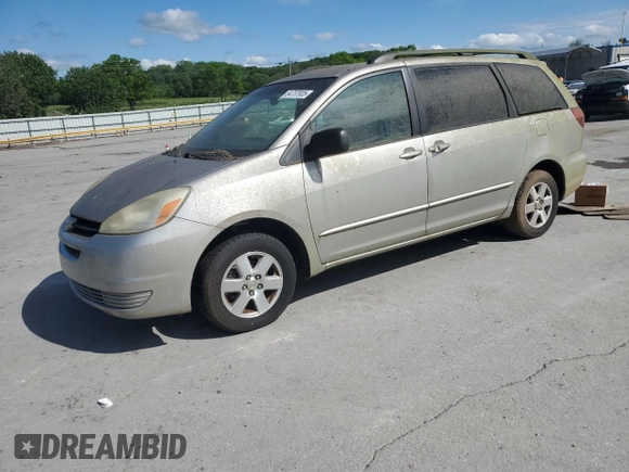 2005 Toyota Sienna CE with VIN 5TDZA23C45S367199, listed as a Copart auction lot 54737935 with 248,025 mi miles and Clean Title. Bid and sale history available at carsss.com. Image 1.