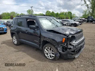 2017 Jeep Renegade Latitude with VIN ZACCJBBB9HPE93266, listed as a Copart auction lot 57119715 with 118,596 mi miles and Non repairable. Bid and sale history available at DreamBid. Image 4.