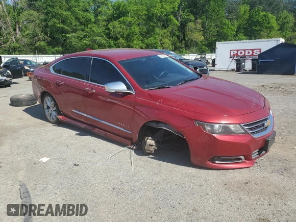 2015 Chevrolet Impala LTZ with VIN 1G1165S35FU104081, listed as a Copart auction lot 52936345 with 185,366 mi miles and Salvage Title. Bid and sale history available at DreamBid. Image 4.