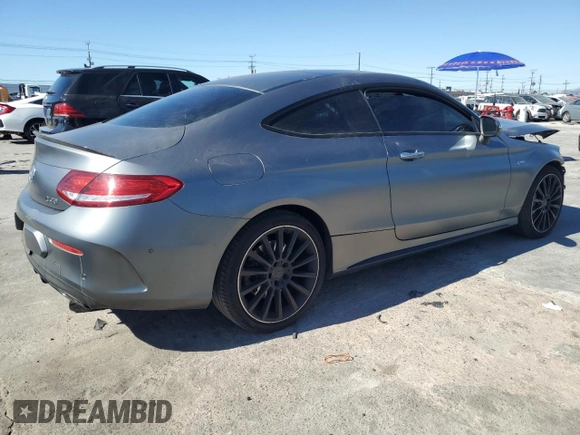 2018 Mercedes-Benz C 43 AMG with VIN WDDWJ6EB0JF656725, listed as a Copart auction lot 46091835 with 84,079 mi miles and Salvage title. Bid and sale history available at DreamBid. Image 3.