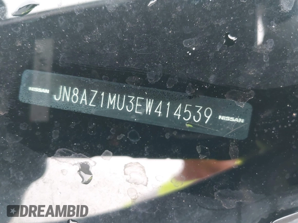 2014 Nissan Murano SV with VIN JN8AZ1MU3EW414539, listed as a IAAI auction lot 40769275 with 94,217 mi miles and . Bid and sale history available at carsss.com. Image 9.